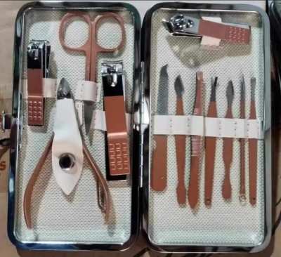 Picture of Manicure Set Pedicure Nail Clippers 12 Pieces Stainless Steel Professional