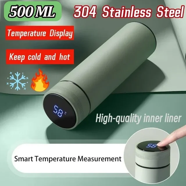 Picture of Smart Thermos Flask with Led Temperature Display In Touch water bottle| Puro Smart Shopping