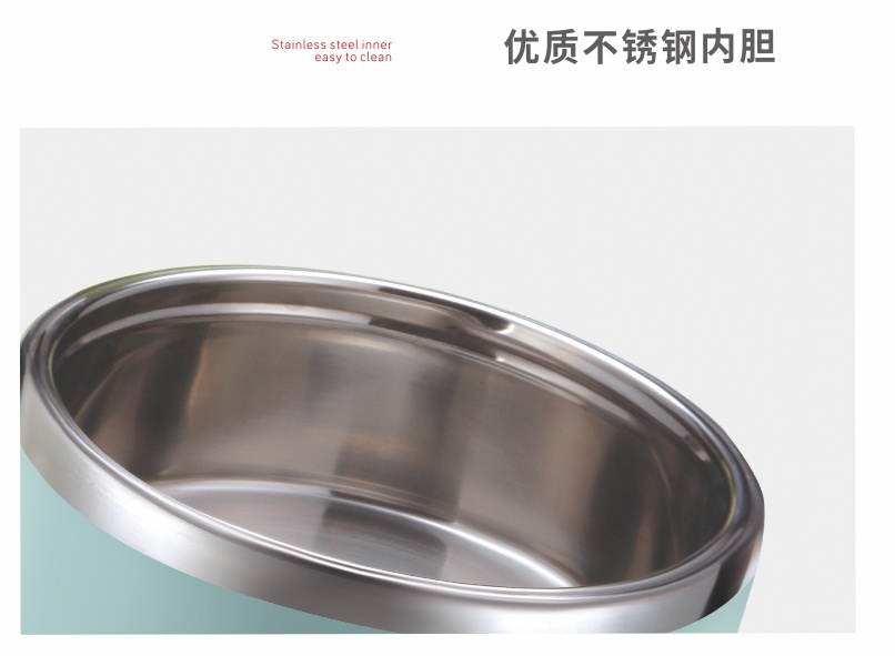 Picture of Tedemei 2 layers portable 1.13L BPA free leakproof round stainless steel bowl student kid bento lunch box food container, Tiffin Box || school lunch box, kids lunch box, thermos lunch box, hot lunch box