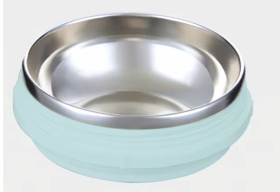 Picture of Tedemei 2 layers portable 1.13L BPA free leakproof round stainless steel bowl student kid bento lunch box food container, Tiffin Box || school lunch box, kids lunch box, thermos lunch box, hot lunch box