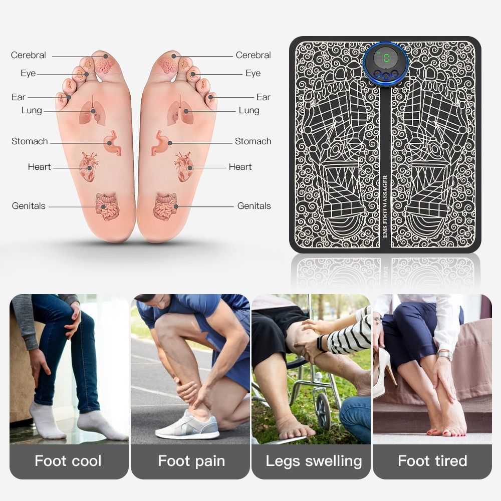Picture of 2 in 1 body and foot tharpay, Electric Foot Massager Rechargeable Fully Automatic Circulation Foot Massage Pad