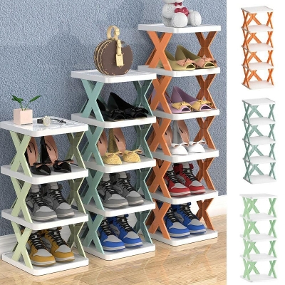 Picture of Portable 5 Layer Shoe Rack/ Portable Flexible Multifunctional Shoe Organiser
