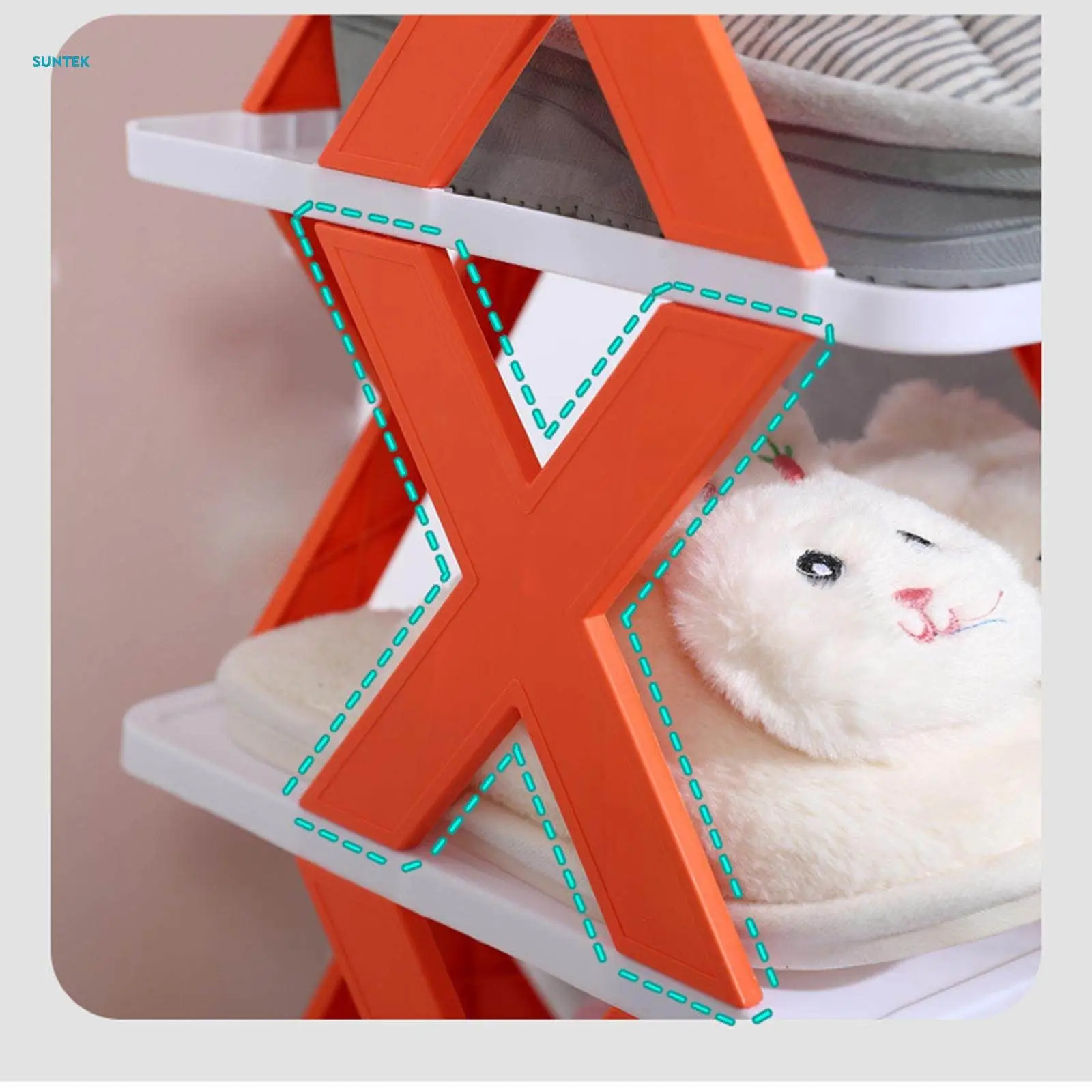 Picture of Portable 5 Layer Shoe Rack/ Portable Flexible Multifunctional Shoe Organiser