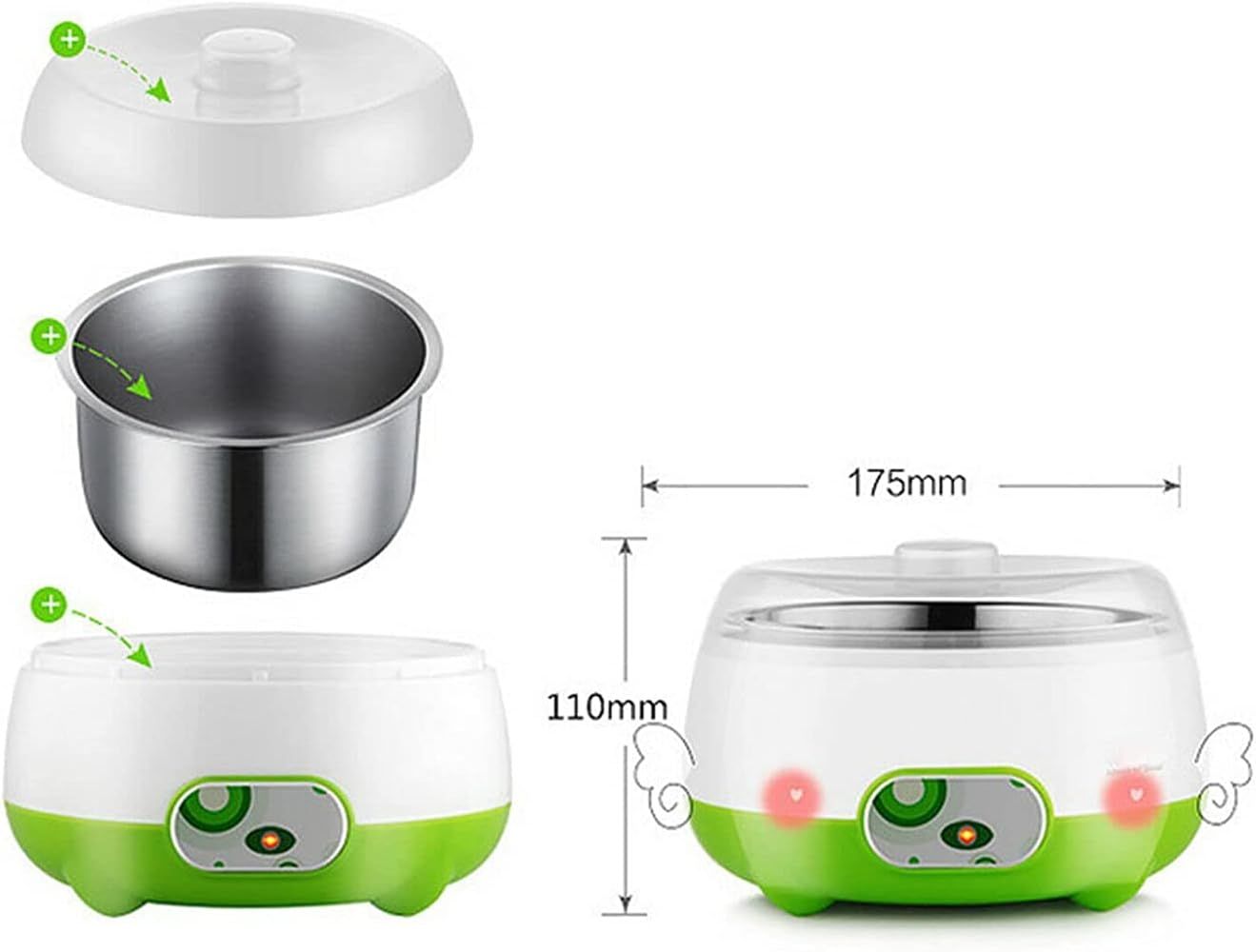 Picture of Automatic Stainless Steel Doi Yogurt Maker Machine/ Stainless Steel Inner Container Electric Yogurt Maker