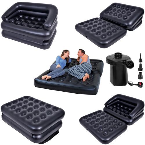 Picture of Bestway 5 in 1 Inflatable Double Air Bed with Free Electric Auto Pumper, 5 IN 1 Air Couch