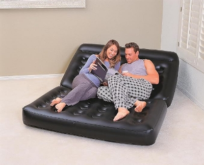 Picture of Bestway 5 in 1 Inflatable Double Air Bed with Free Electric Auto Pumper, 5 IN 1 Air Couch