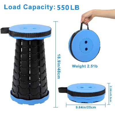 Picture of Magic Stool-Portable Folding Camping Chair Adjustable Height Plastic Fishing Chair