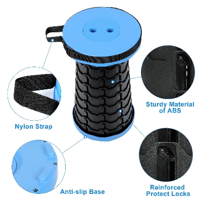 Picture of Magic Stool-Portable Folding Camping Chair Adjustable Height Plastic Fishing Chair