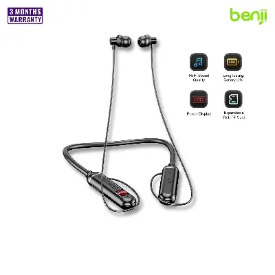 Picture of C12 Magnetic Neckband 5.2 Earbuds Long Standby Sports Music Earphones HiFi Sound Headphones Support TF Card Output Bluetooth Headphone