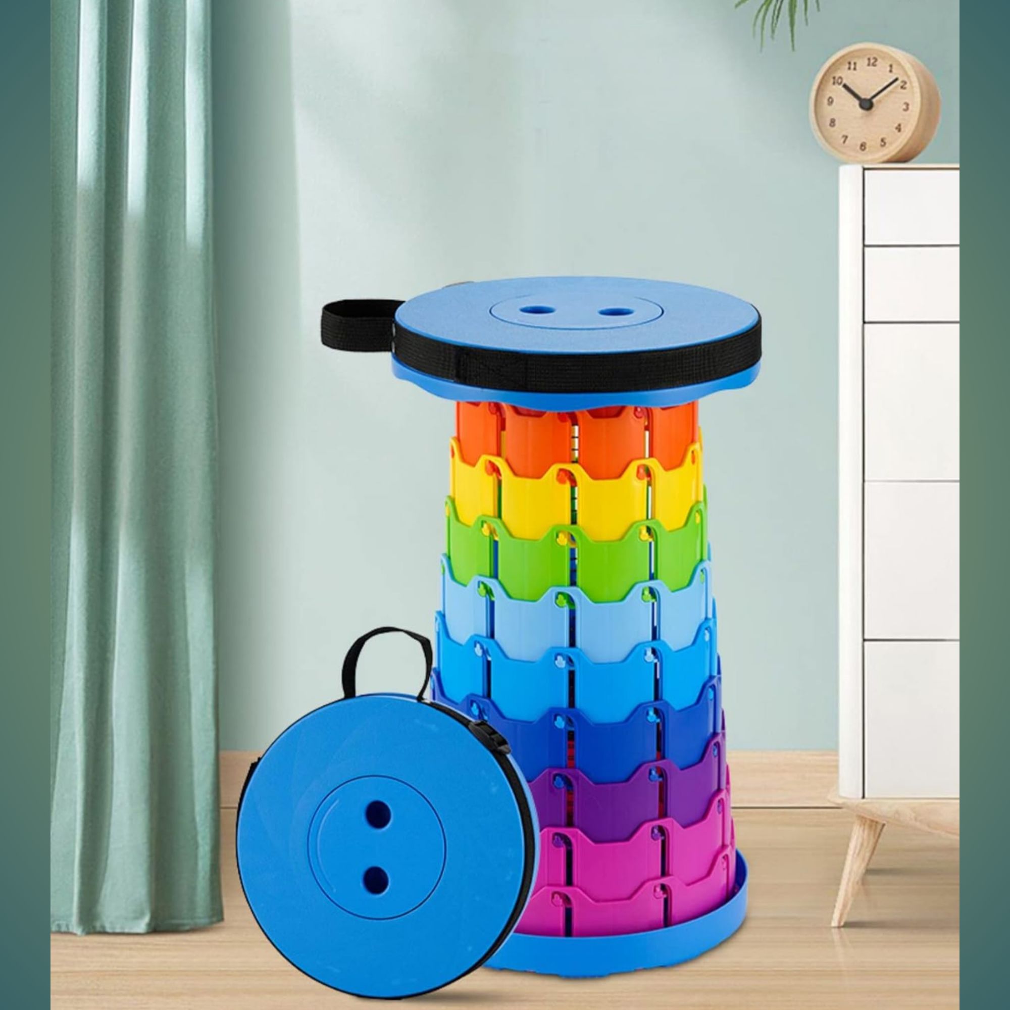 Picture of Magic Stool - Colorful Retractable Stool, Portable Telescopic Stool, Portable Camping Foldable Chair Telescopic Stools Seat for Outdoor Chairs Camping Stool