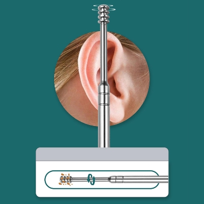 Picture of 6 Pcs Ear Cleaner - Ear Cleaner Wax Removal Tools, Earpick Sticks, Earwax Remover Curette, Ear Pick Cleaning Cleanser Spoon, Earpick With Storage case