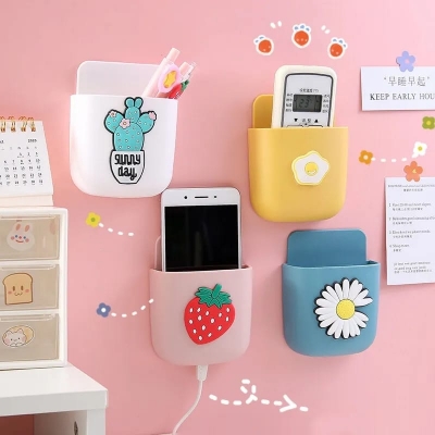 Picture of Cute Sticker Wall Mount Phone Charging Plug Holder