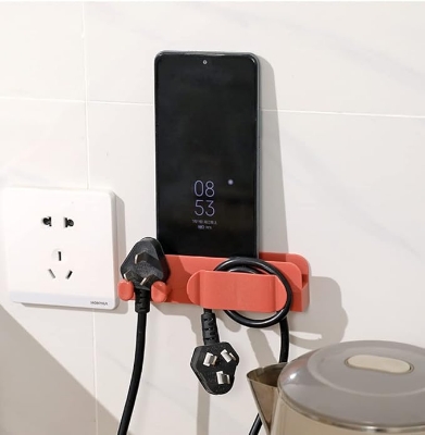 Picture of Wall Mount Phone Charging Plug Holder || Mobile Phone Charging Stand || Mobile Phone Holder Box