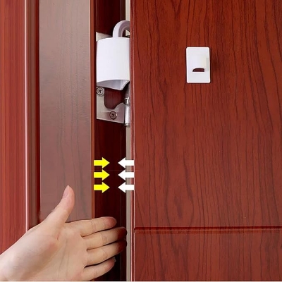 Picture of Safety Door Hinge Stopper || Baby Anti-Pinch Hand Door top Finger Pinch Guard Child Safety Door Stopper || Baby Finger Hands Anti-Pinch Protector Guard Security Door Lock