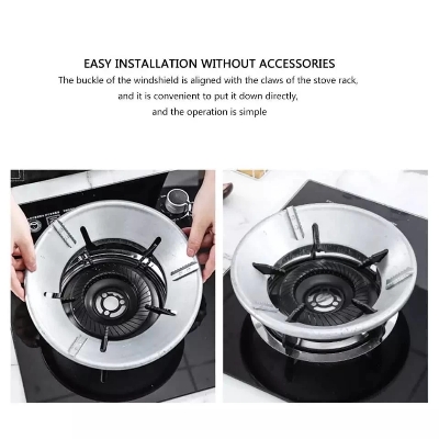 Picture of Kitchen Fire-gathering Energy Saving Windshield Gas Cooker Stand Gas Cooking Wind Shield Cover