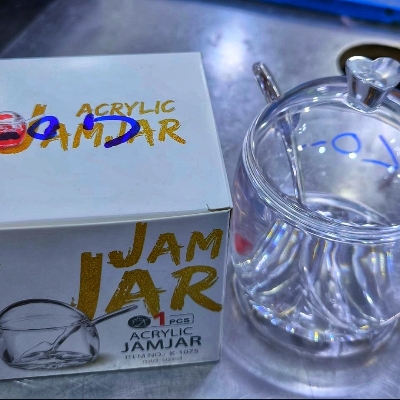 Picture of Salt Pot - Acrylic Spice Jam Jar With Spoon
