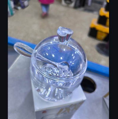 Picture of Salt Pot - Acrylic Spice Jam Jar With Spoon