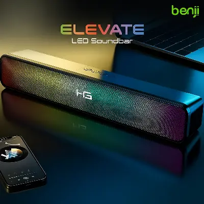 Picture of HG-SP03 Pro Portable Powerful Bluetooth Speakers High Volume Subwoofer 3D Stereo Sound USB Powered Loudspeakers for PC Laptop Gamer Player