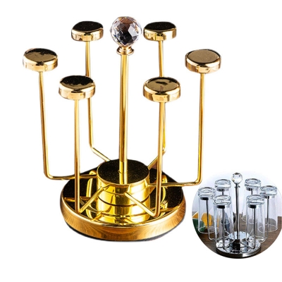Picture of Stainless Steel Glass Rotating Cup, Mug, Glass Holder Rack || Glass Holder Rack Rotating Stand, Kitchen Rack
