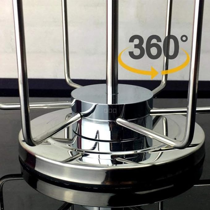 Picture of Stainless Steel Glass Rotating Cup, Mug, Glass Holder Rack || Glass Holder Rack Rotating Stand, Kitchen Rack