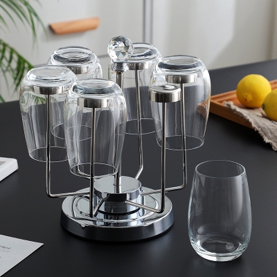 Picture of Stainless Steel Glass Rotating Cup, Mug, Glass Holder Rack || Glass Holder Rack Rotating Stand, Kitchen Rack