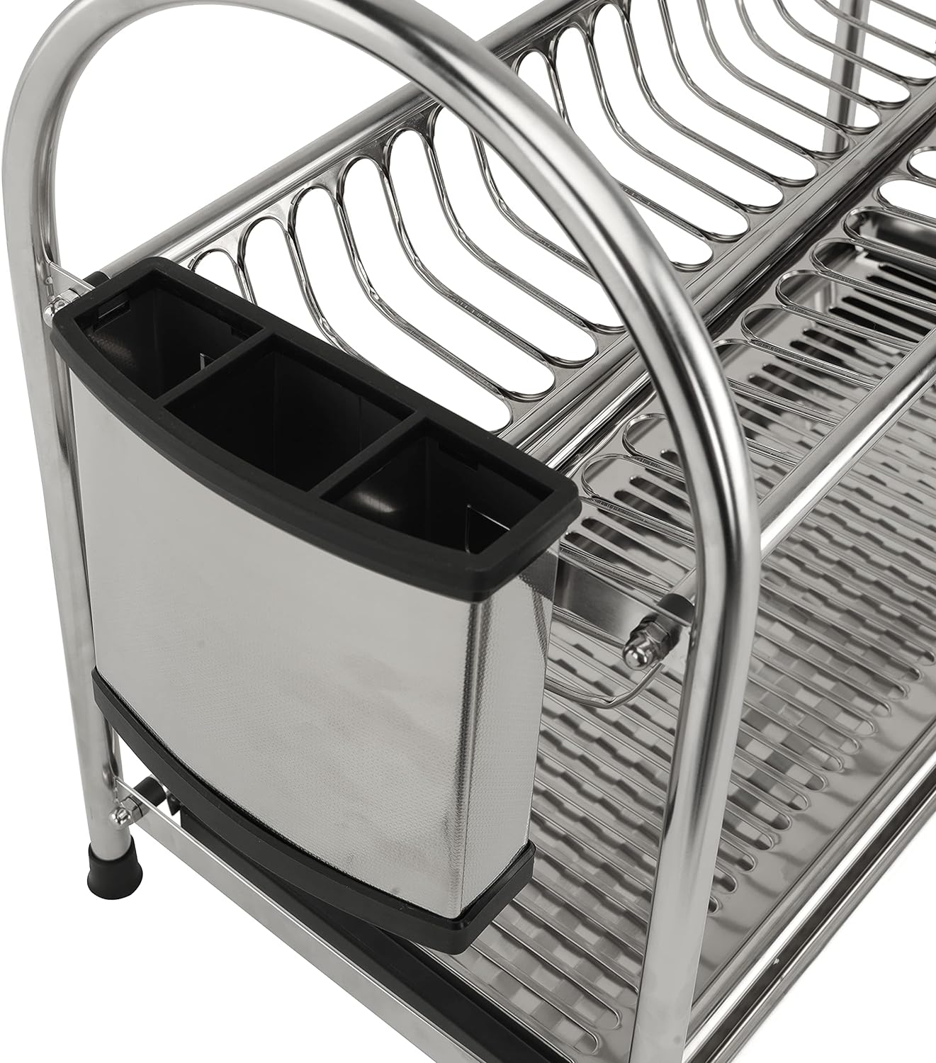 Picture of 2 Layer Stainless Steel Dish Rack - Large Capacity Rack With Removable Drip Tray