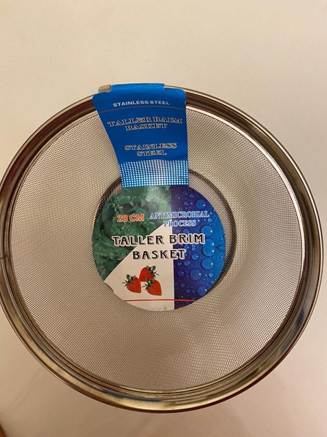 Picture of Chakni/Strainer/Filter/Taller Brim Basket/Rice Filter -Stainless Steel-(25cm)