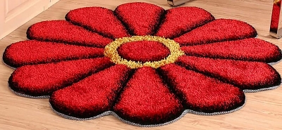 Picture of Living Room & Bedroom Floor Mats/ Door Matts/ Soft Non-slip Carpet/ Flower shaped matts || Papos Sunflower Design with Anti Slip Canvas Backing Door Mat, Bathroom, Office, Home, Kitchen Mat