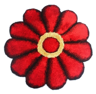 Picture of Living Room & Bedroom Floor Mats/ Door Matts/ Soft Non-slip Carpet/ Flower shaped matts || Papos Sunflower Design with Anti Slip Canvas Backing Door Mat, Bathroom, Office, Home, Kitchen Mat