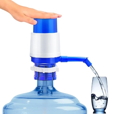 Picture of Manual Water Dispenser Pump For 20 Liter Bottle Can Easy Portable Hand Press Dispenser Pump For Universal 2-5 Gallon Bottle Can