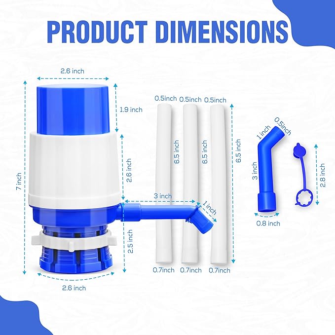 Picture of Manual Water Dispenser Pump For 20 Liter Bottle Can Easy Portable Hand Press Dispenser Pump For Universal 2-5 Gallon Bottle Can