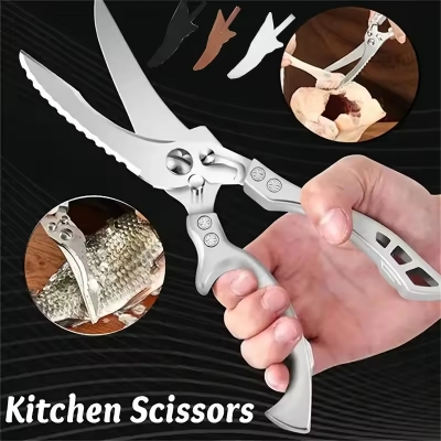 Picture of Powerful Chicken Bone Scissors Stainless Steel Portable Chicken Duck Fish Cutter For Kitchen Accessories