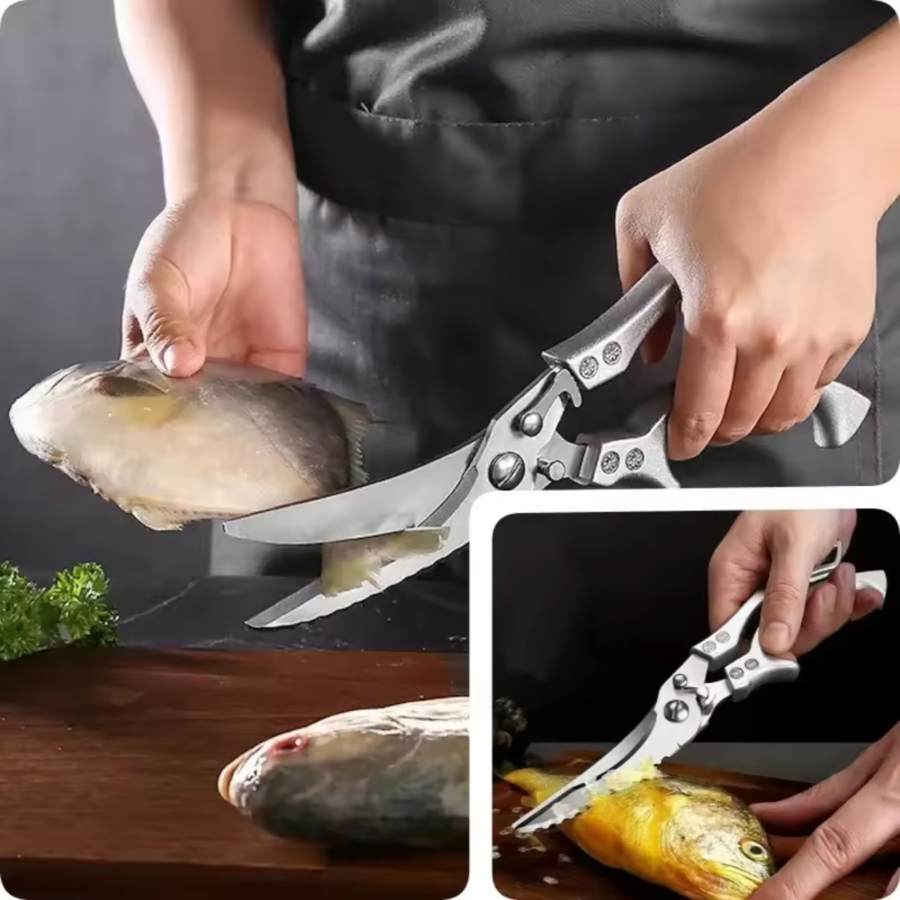 Picture of Powerful Chicken Bone Scissors Stainless Steel Portable Chicken Duck Fish Cutter For Kitchen Accessories
