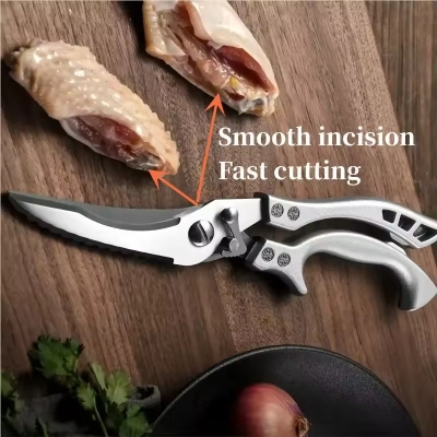 Picture of Powerful Chicken Bone Scissors Stainless Steel Portable Chicken Duck Fish Cutter For Kitchen Accessories
