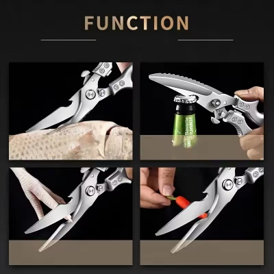 Picture of Powerful Chicken Bone Scissors Stainless Steel Portable Chicken Duck Fish Cutter For Kitchen Accessories