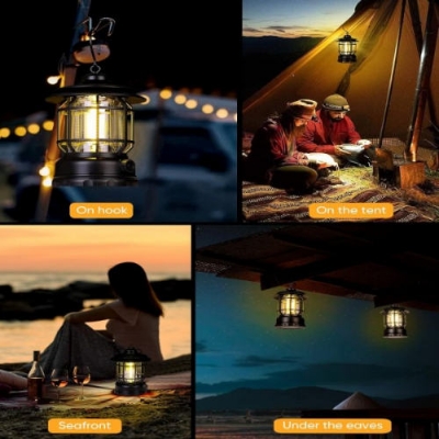 Picture of Camping Light - Camping Lamp, LED Camping Lantern, USB Charging Outdoor Camping Tent Lights, Multifunctional Hanging Light for Outdoor Camping, Hiking, Garden, Fishing, Portable Emergency Searchlight