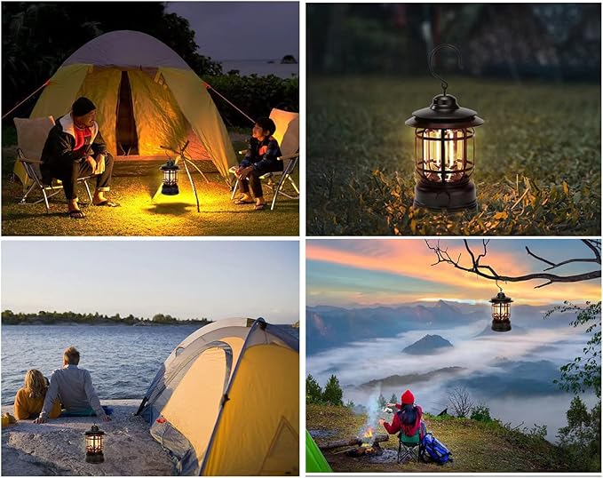 Picture of Camping Light - Camping Lamp, LED Camping Lantern, USB Charging Outdoor Camping Tent Lights, Multifunctional Hanging Light for Outdoor Camping, Hiking, Garden, Fishing, Portable Emergency Searchlight