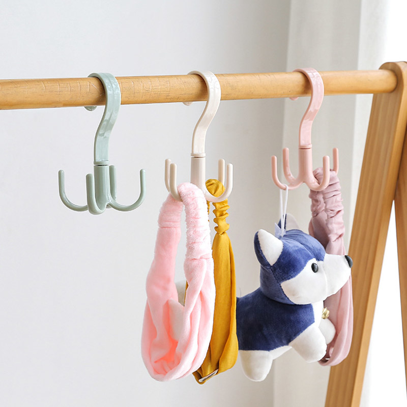 Picture of 360° Rotating Clothes Hooks, Multifunctional Storage Rack, Hanging Closet Organizer, Spiral Hangers, Space Saving, Nail-Free