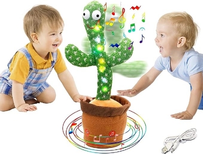 Picture of Dancing Cactus - Talking Cactus Stuffed Plush Toy Electronic Toy with Song Plush Cactus Potted Toy Early Education Toy For kids