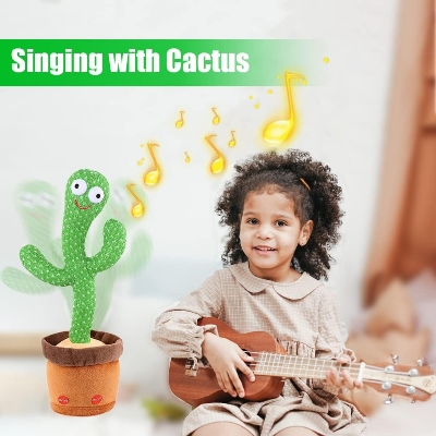 Picture of Dancing Cactus - Talking Cactus Stuffed Plush Toy Electronic Toy with Song Plush Cactus Potted Toy Early Education Toy For kids