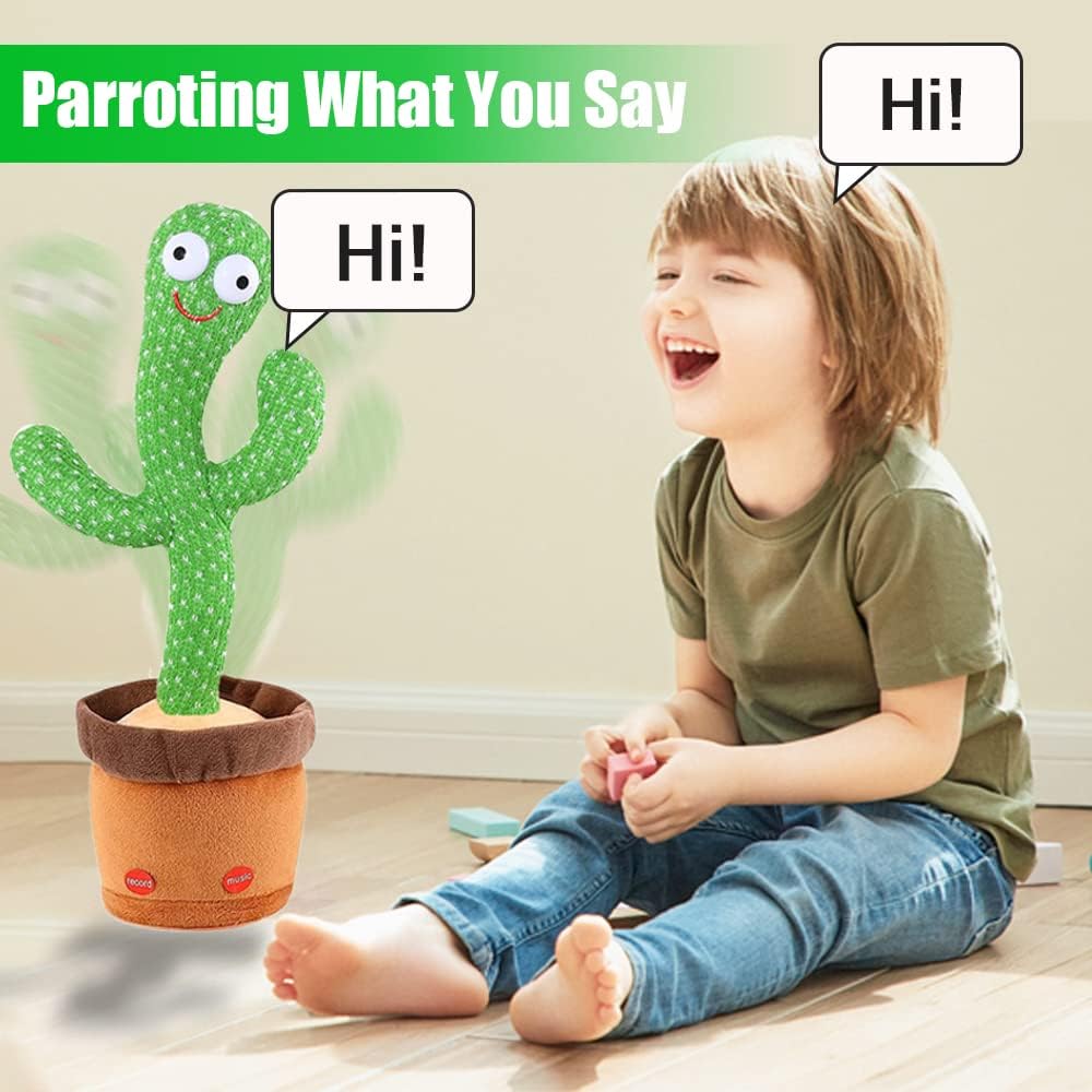 Picture of Dancing Cactus - Talking Cactus Stuffed Plush Toy Electronic Toy with Song Plush Cactus Potted Toy Early Education Toy For kids