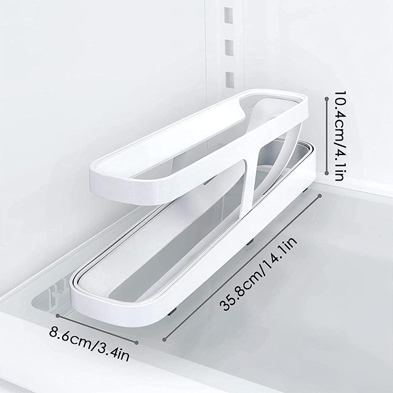 Picture of Egg Holder Storage - Egg Dispenser For Refrigerator - Egg Storage Basket With Rolling Holder - Kichen Countertop Organizer Fridge For 12-14 Eggs