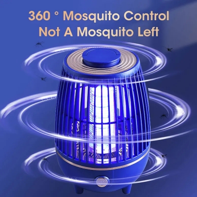 Picture of Mosquito Killer Lamp - Electric Shock Mosquito Killer Lamp USB Fly Trap Insect Killer Repellent Anti Mosquito Trap For Bedroom Outdoor Desk Stand