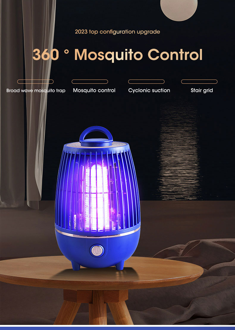 Picture of Mosquito Killer Lamp - Electric Shock Mosquito Killer Lamp USB Fly Trap Insect Killer Repellent Anti Mosquito Trap For Bedroom Outdoor Desk Stand