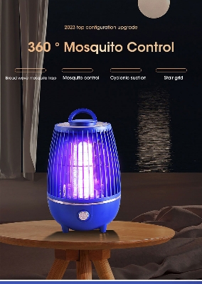Picture of Mosquito Killer Lamp - Electric Shock Mosquito Killer Lamp USB Fly Trap Insect Killer Repellent Anti Mosquito Trap For Bedroom Outdoor Desk Stand
