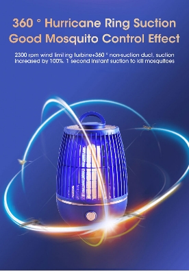 Picture of Mosquito Killer Lamp - Electric Shock Mosquito Killer Lamp USB Fly Trap Insect Killer Repellent Anti Mosquito Trap For Bedroom Outdoor Desk Stand