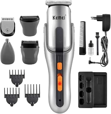 Picture of Kemei KM-680A 8 In 1 Gromming Kit Hair Clipper For Shaving, Chin, Nose, Ear And Full Body || Professional Personal Care Kit Hair Trimmer & Clippers & Shaver