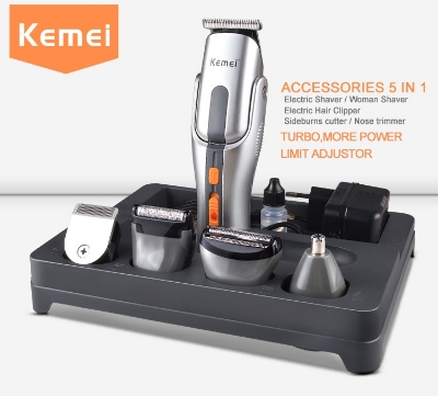 Picture of Kemei KM-680A 8 In 1 Gromming Kit Hair Clipper For Shaving, Chin, Nose, Ear And Full Body || Professional Personal Care Kit Hair Trimmer & Clippers & Shaver