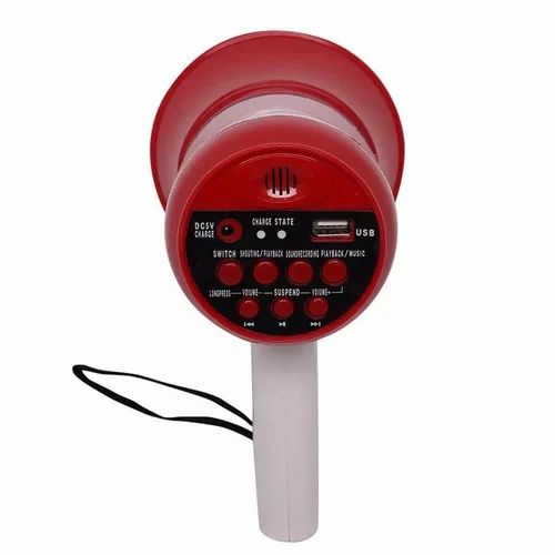 Picture of Hand Mike Speaker - Hand Mic, Handheld Megaphone with Recorder USB and Memory Card Input for Announcing; Talk; Record; Play; Siren; Music with Battery and Charger