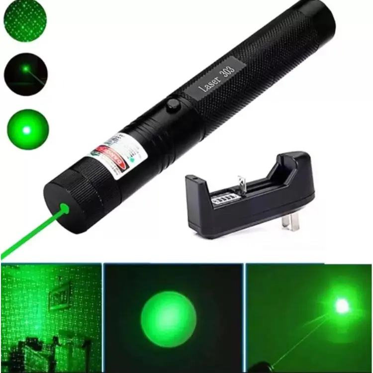 Picture of High Power Laser Light - USB Rechargeable Green Laser Pointer, 2000 Metres Laser Pointer High Power Pen, Cat Laser Toy, Long Range Green Laser Pointer for Presentations, Stargazing, Hiking (Green Light)